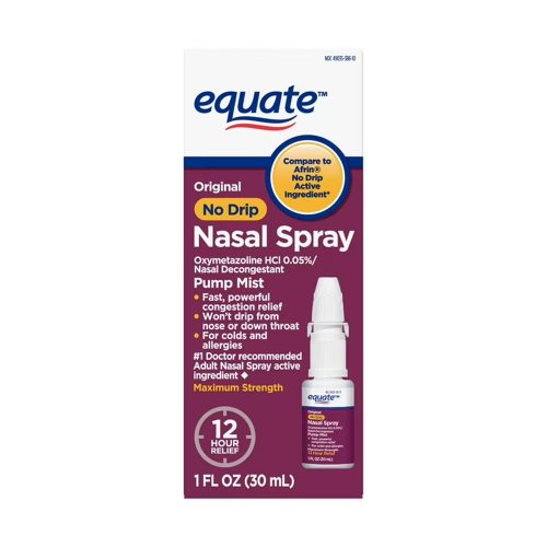 Equate No Drip Nasal Spray, Pump Mist 12 Hour